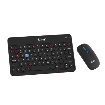 EVM EnArc Wireless Keyboard and Mouse Combo, Rechargeable Battery, Bluetooth 5.0 + 2.4G, Slim and Portable, Silent Click, Black (WLKM&EWLM-360) EVM EnArc Wireless Keyboard and Mouse Combo, Rechargeable Battery, Bluetooth 5.0 + 2.4G, Slim and Portable, Silent Click, Black (WLKM&EWLM-360)