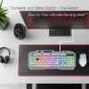 EVM EnClaw Wired Gaming Keyboard and Mouse Combo - RGB Backlit - 7200 DPI Adjustable Gaming Mouse - Strong Metallic Build with Braided Cable - 1 Year Warranty (EVM-WDKM-612-S)
