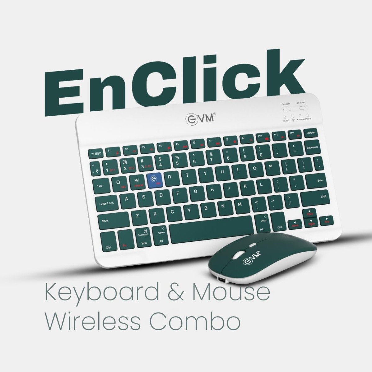 EVM EnClick WLKM & EWLM-360 Wireless Keyboard & Mouse Combo – Bluetooth 5.0 + 2.4GHz, Rechargeable-1 Year Warranty(WLKM & EWLM-360- EnClick) EVM EnClick WLKM & EWLM-360 Wireless Keyboard & Mouse Combo – Bluetooth 5.0 + 2.4GHz, Rechargeable-1 Year Warranty(WLKM & EWLM-360- EnClick)