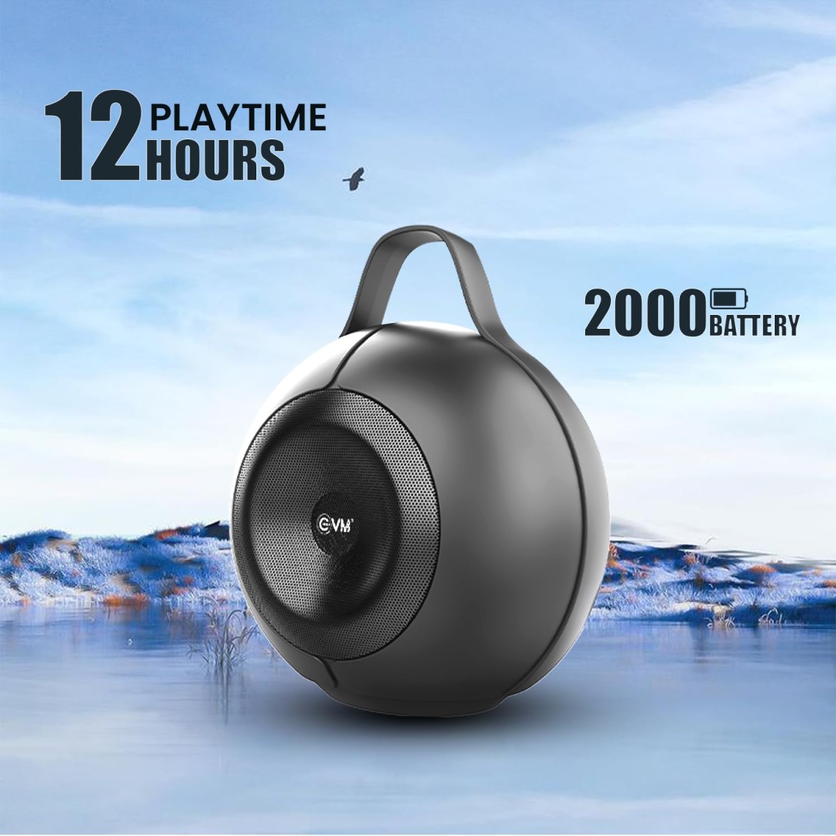 EVM EnLumina Bluetooth Speaker - Bluetooth 5.3-12 Hours Playtime, RGB Lights, Built-in Mic - Music Control Buttons - 1 Year Warranty (EVM-BTS-201) EVM EnLumina Bluetooth Speaker - Bluetooth 5.3-12 Hours Playtime, RGB Lights, Built-in Mic - Music Control Buttons - 1 Year Warranty (EVM-BTS-201)