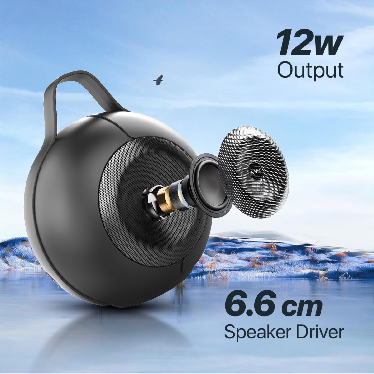 EVM EnLumina Bluetooth Speaker - Bluetooth 5.3-12 Hours Playtime, RGB Lights, Built-in Mic - Music Control Buttons - 1 Year Warranty (EVM-BTS-201) EVM EnLumina Bluetooth Speaker - Bluetooth 5.3-12 Hours Playtime, RGB Lights, Built-in Mic - Music Control Buttons - 1 Year Warranty (EVM-BTS-201)