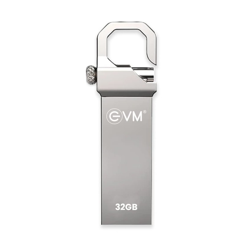 EVM EnStore 32GB Metal USB 2.0 Flash Drive - High Read Speeds up to 15MB/s & Write Speeds up to 8MB/s - Durable Metal Casing - Ideal for Data Transfer & Storage - (EVMPD/32GB) EVM EnStore 32GB Metal USB 2.0 Flash Drive - High Read Speeds up to 15MB/s & Write Speeds up to 8MB/s - Durable Metal Casing - Ideal for Data Transfer & Storage - (EVMPD/32GB)