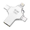 EVM EnStore 4-in-1 OTG 256GB Flashdrive-High-Speed USB 3.0 with Read Speed of 100Mb/s & Write Speed of 25Mb/s-Transfer Files Between USB-A,All Smartphones - (EVM4D/256G)