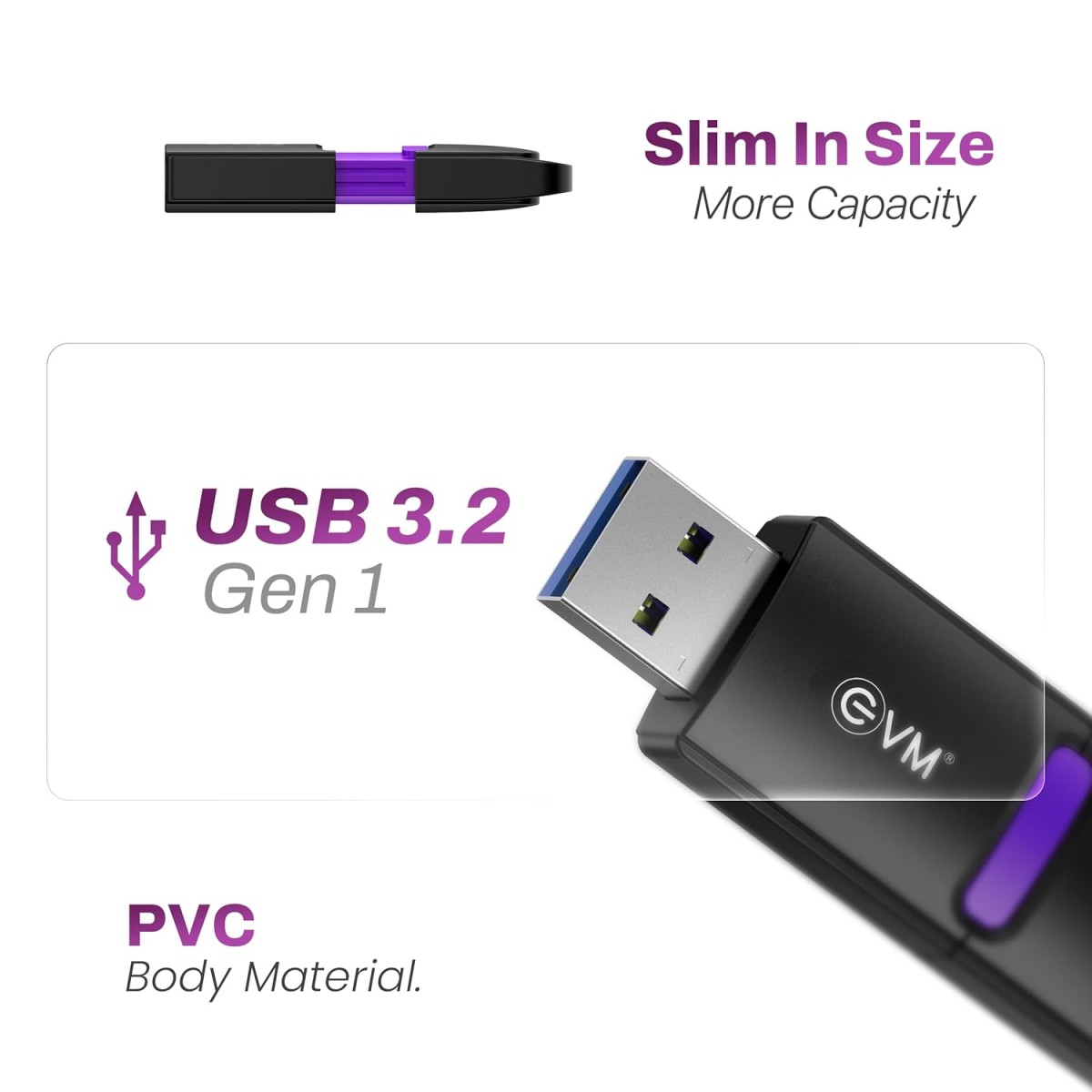 EVM EnX 128GB USB 3.2 Gen 1 Flash Drive – Upto 120MB/s Read, High-Speed Pen Drive for Laptop, Desktop & Smart TV, Durable Metal Body with Key Loop, Compact Design, 10-Year Warranty (ENX/128GB) EVM EnX 128GB USB 3.2 Gen 1 Flash Drive – Upto 120MB/s Read, High-Speed Pen Drive for Laptop, Desktop & Smart TV, Durable Metal Body with Key Loop, Compact Design, 10-Year Warranty (ENX/128GB)