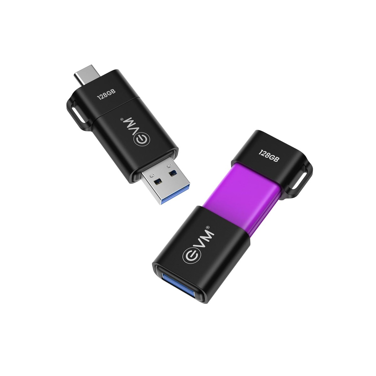 EVM EnXO 256GB OTG Flash Drive USB 3.2 Gen 1 – High-Speed Dual USB Type-C & Type-A Pendrive, Upto 120MB/s Read Speed, for Smartphone, Laptop & Tablet, 10-Year Warranty (ENXO/256GB)