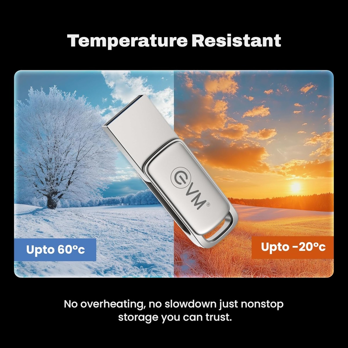 EVM Nano Plus Type-C OTG Pendrive 128GB – USB 3.2 Gen 1 High-Speed Flash Drive Upto 120 MB/s Read Speed – Metal Body – Compatible with Smartphones, Laptops & Tablets – 10-Year Wty (EEPOT/128GB)