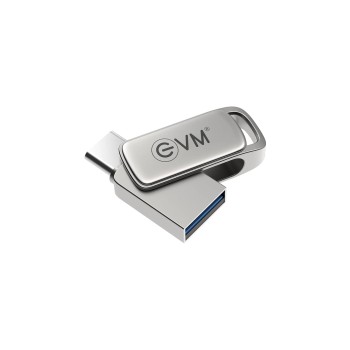 EVM Nano Plus Type-C OTG Pendrive 128GB – USB 3.2 Gen 1 High-Speed Flash Drive Upto 120 MB/s Read Speed – Metal Body – Compatible with Smartphones, Laptops & Tablets – 10-Year Wty (EEPOT/128GB)