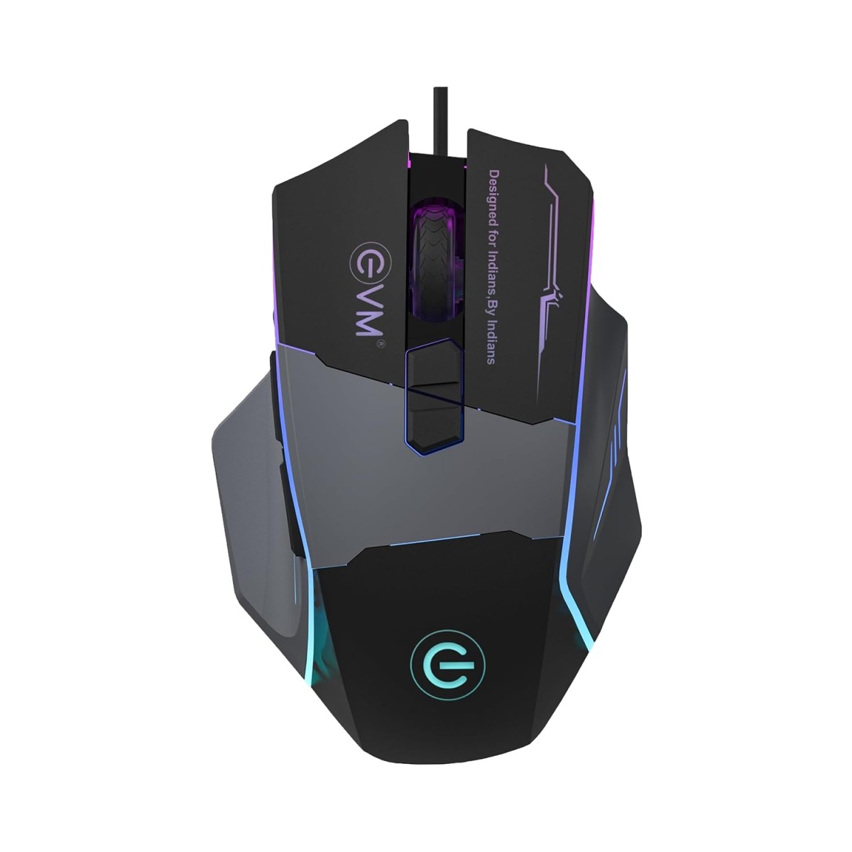 EVM Wired Gaming Mouse, 8D Buttons, 6400 DPI Adjustable, RGB Lights, 1.5m Braided Cable, Ergonomic Design, 1-Year Warranty (EVM-M06087) EVM Wired Gaming Mouse, 8D Buttons, 6400 DPI Adjustable, RGB Lights, 1.5m Braided Cable, Ergonomic Design, 1-Year Warranty (EVM-M06087)