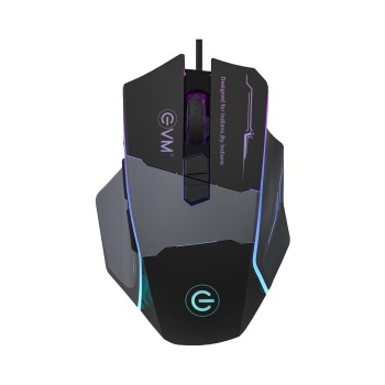 EVM Wired Gaming Mouse, 8D Buttons, 6400 DPI Adjustable, RGB Lights, 1.5m Braided Cable, Ergonomic Design, 1-Year Warranty (EVM-M06087) EVM Wired Gaming Mouse, 8D Buttons, 6400 DPI Adjustable, RGB Lights, 1.5m Braided Cable, Ergonomic Design, 1-Year Warranty (EVM-M06087)