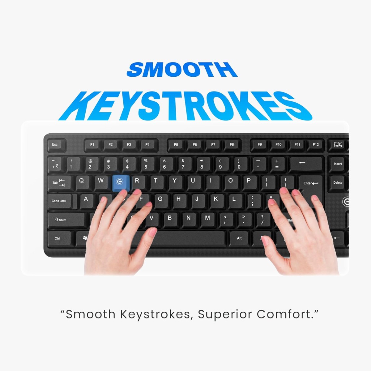 EVM Wired Keyboard and Mouse Combo - Ergonomic Design, Plug & Play, 1-Year Warranty (EVM-WDKM-513)