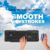 EVM Wireless Keyboard & Mouse Combo - 2.4G, Plug and Play, 10m Range, 112 Keys, 1000DPI Resolution, Height Adjust - 1 Year Warranty (EVM-WLKM-036)