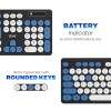 EVM Wireless Rounded Key Keyboard & Mouse Combo - 2.4G, Plug and Play, 10m Range, 112 Keys, 1000DPI Resolution, Height Adjust - 1 Year Warranty (EVM-WLKM-045)