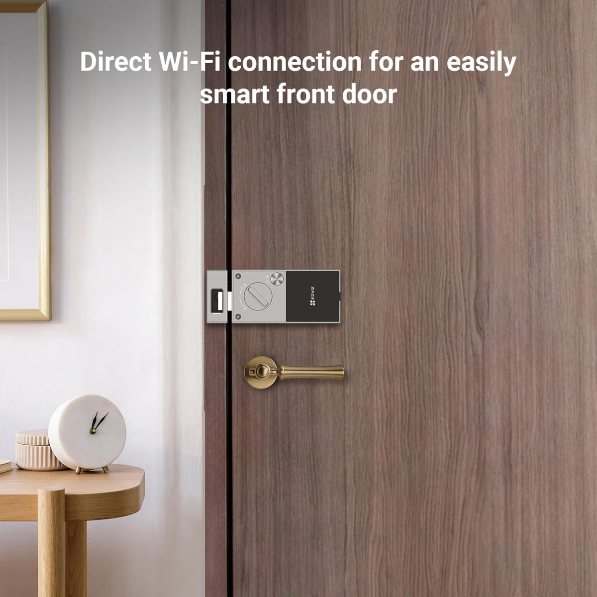 EZVIZ DL03 PRO Smart Rim Door Lock| Fingerprint Unlocking|Remote App Unlocking|Multiple Unlock Methods|Break in Detection|Anti-Tamper Alarm|Sturdy Lock Body|20-65mm Door Thickness
