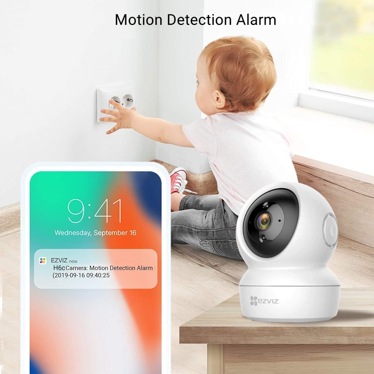 EZVIZ by Hikvision | 2MP Full HD Pan & Tilt Home Security Wi-Fi smart Camera | Motion Detection | Auto Tracking | Night Vision | 2 way Audio | Sleep Mode | Microsd Card Upto 256Gb | Alexa Enabled |H6C EZVIZ by Hikvision | 2MP Full HD Pan & Tilt Home Security Wi-Fi smart Camera | Motion Detection | Auto Tracking | Night Vision | 2 way Audio | Sleep Mode | Microsd Card Upto 256Gb | Alexa Enabled |H6C