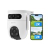 EZVIZ by Hikvision|1296P H9C Dual-Lens(3MP+3MP) Pan & Tilt Wi-Fi Camera|2-Way Talk|AI-Powered Human/Vehicle Detection|Active Defense with Siren and Strobe Light|Weatherproof Design|Upto 512GB Support