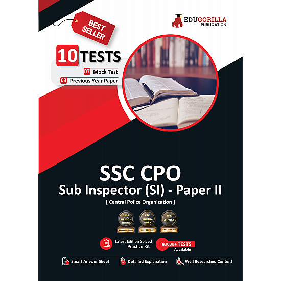 SSC CPO Sub Inspector (SI) Paper II Exam 2023 (English Edition) - 7 Mock Tests and 3 Previous Year Papers (2000 Solved Questions) with Free Access to Online Tests