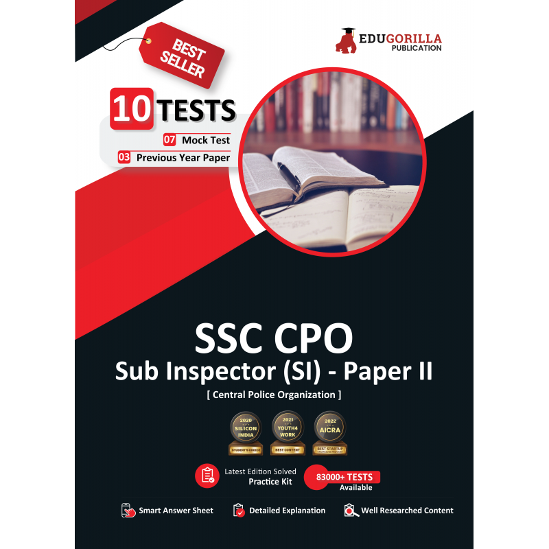 SSC CPO Sub Inspector (SI) Paper II Exam 2023 (English Edition) - 7 Mock Tests and 3 Previous Year Papers (2000 Solved Questions) with Free Access to Online Tests