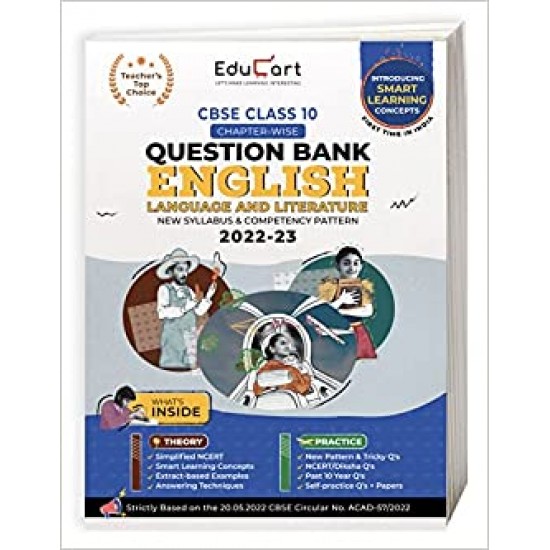 Educart CBSE Class 10 ENGLISH Question Bank 2023 (based on new Sample Paper Pattern of 16th Sep 2022) Edubook