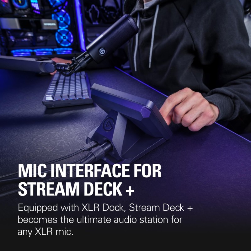 Elgato Stream Deck +,Audio Mixer,Production Console And Studio Controller And For Content Creators,Streaming,Gaming,With Customisable Touch Strip Dials And Lcd Keys,Works With Mac And Pc,USB-A,Black