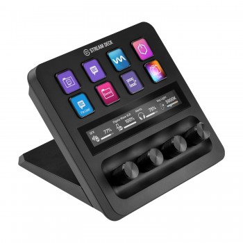 Elgato Stream Deck +,Audio Mixer,Production Console And Studio Controller And For Content Creators,Streaming,Gaming,With Customisable Touch Strip Dials And Lcd Keys,Works With Mac And Pc,USB-A,Black