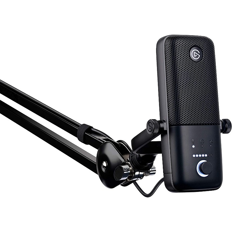 Elgato Wave:3 Premium USB Condenser Unidirectional Microphone and Digital Mixing Solution, Anti-Clipping Technology, Capacitive Mute, Streaming and Podcasting, (10MAB9901, Black)