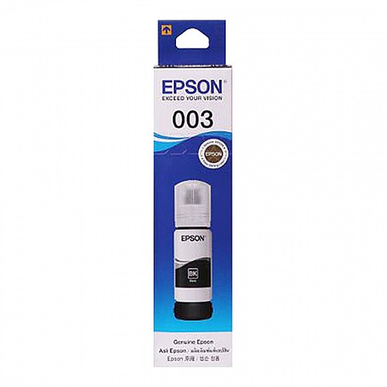 Epson-003 65 ml for EcoTank L1110/L3100/L3101/L3110/L3115/L3116/L3150/L3151/L3152/L3156/L5190 Black Ink Bottle