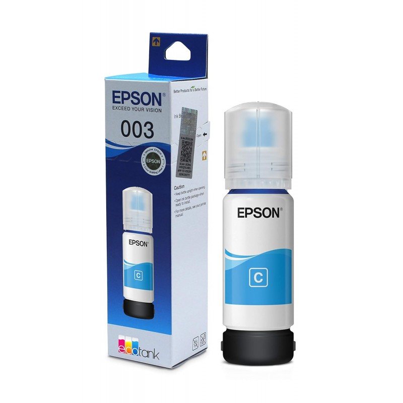 Epson 003 65 ml for EcoTank L1110/L3100/L3101/L3110/L3115/L3116/L3150/L3151/L3152/L3156/L5190 Black Ink Bottle Epson 003 65 ml for EcoTank L1110/L3100/L3101/L3110/L3115/L3116/L3150/L3151/L3152/L3156/L5190 Black Ink Bottle