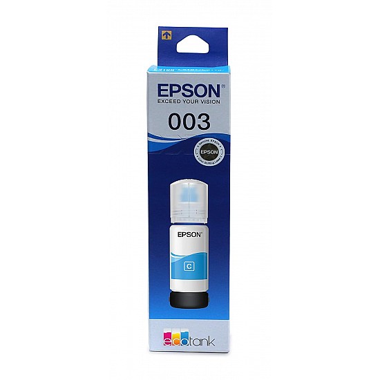 Epson 003 Ink Bottle (Cyan), Compatible with :L3110 /L3101/ L3150 / L4150 / L4160 / L6160 / L6170 / L6190 Printer Models