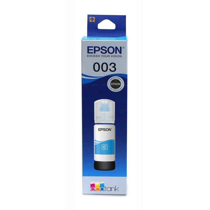 Epson 003 Ink Bottle (Cyan), Compatible with :L3110 /L3101/ L3150 / L4150 / L4160 / L6160 / L6170 / L6190 Printer Models