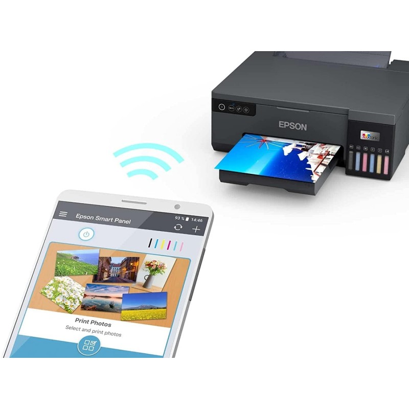 Epson Eco Tank L8050 Wireless Colour Home Inkjet Printers, Multicolor