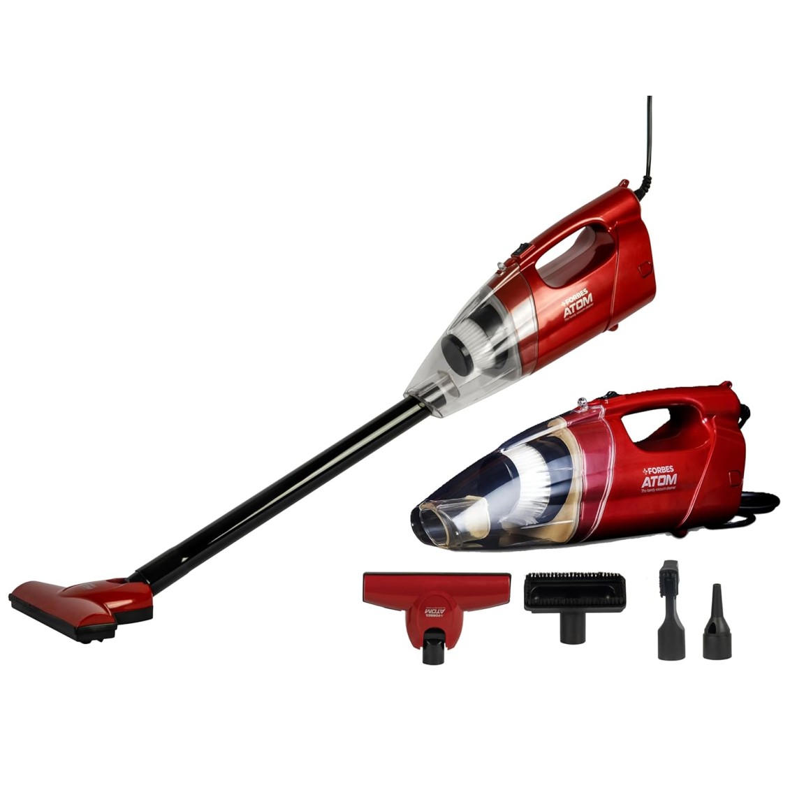 Eureka Forbes Compact 700 Watts Powerful Suction & Blower Vacuum Cleaner with Washable HEPA Filter & 6 Accessories,Compact,1 Year Warranty,Light Weight & Easy to use (Red & Black)