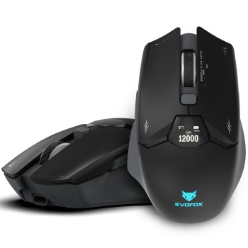EvoFox Banshee 2 Wireless Gaming Mouse with Display Tri-Mode (2X BT,2.4G&Wired) | PixArt Sensor, 1000Hz Polling Rate, 12,000 DPI, 6 Programmable Buttons, Software Support EvoFox Banshee 2 Wireless Gaming Mouse with Display Tri-Mode (2X BT,2.4G&Wired) | PixArt Sensor, 1000Hz Polling Rate, 12,000 DPI, 6 Programmable Buttons, Software Support