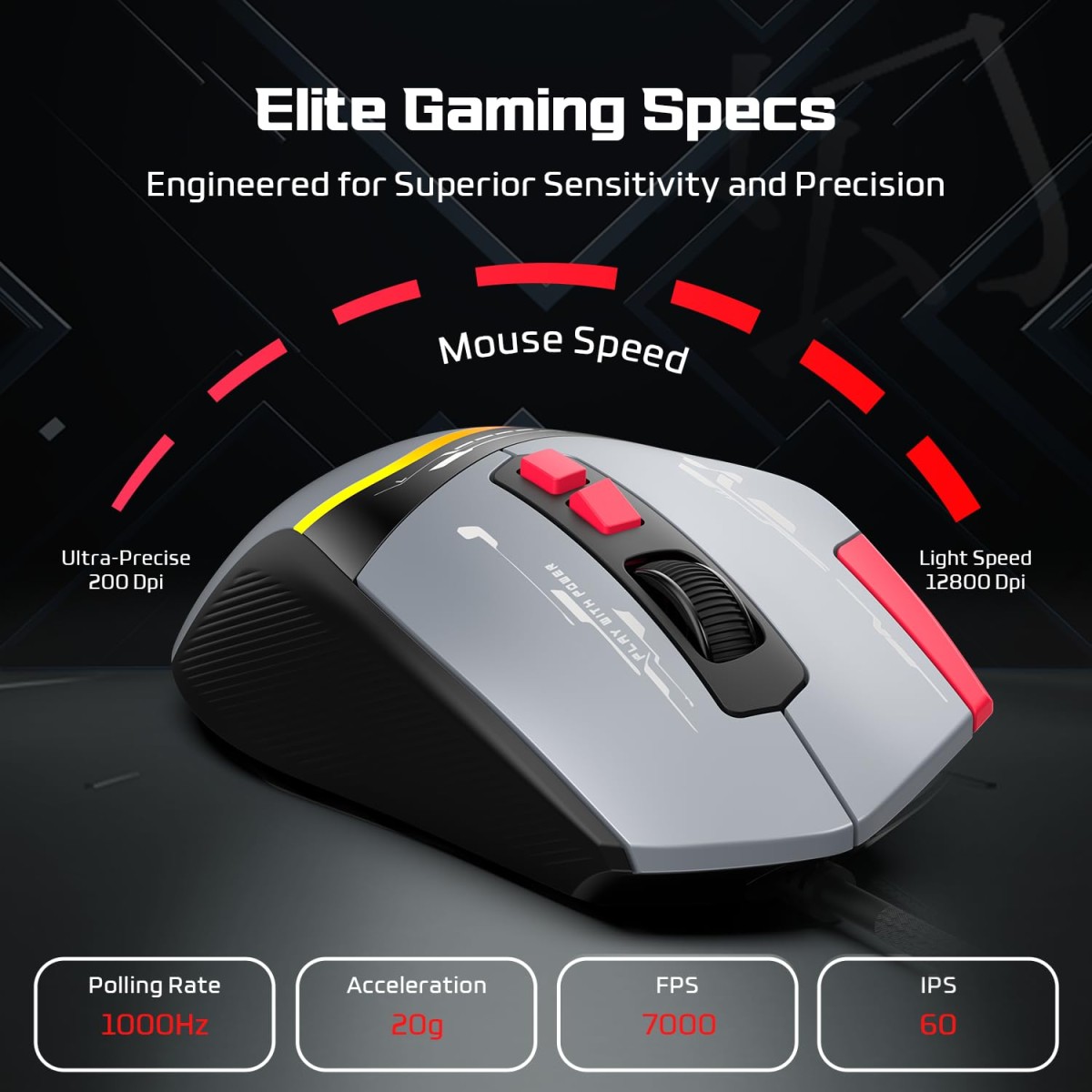 EvoFox Blaze 2 Wired Gaming Mouse | High Performance 1000Hz Polling Rate, Upto 12,800 DPI, RGB Lighting, 8 Programmable Buttons, Software Support with On-Board Memory, Durable Huano Switches EvoFox Blaze 2 Wired Gaming Mouse | High Performance 1000Hz Polling Rate, Upto 12,800 DPI, RGB Lighting, 8 Programmable Buttons, Software Support with On-Board Memory, Durable Huano Switches