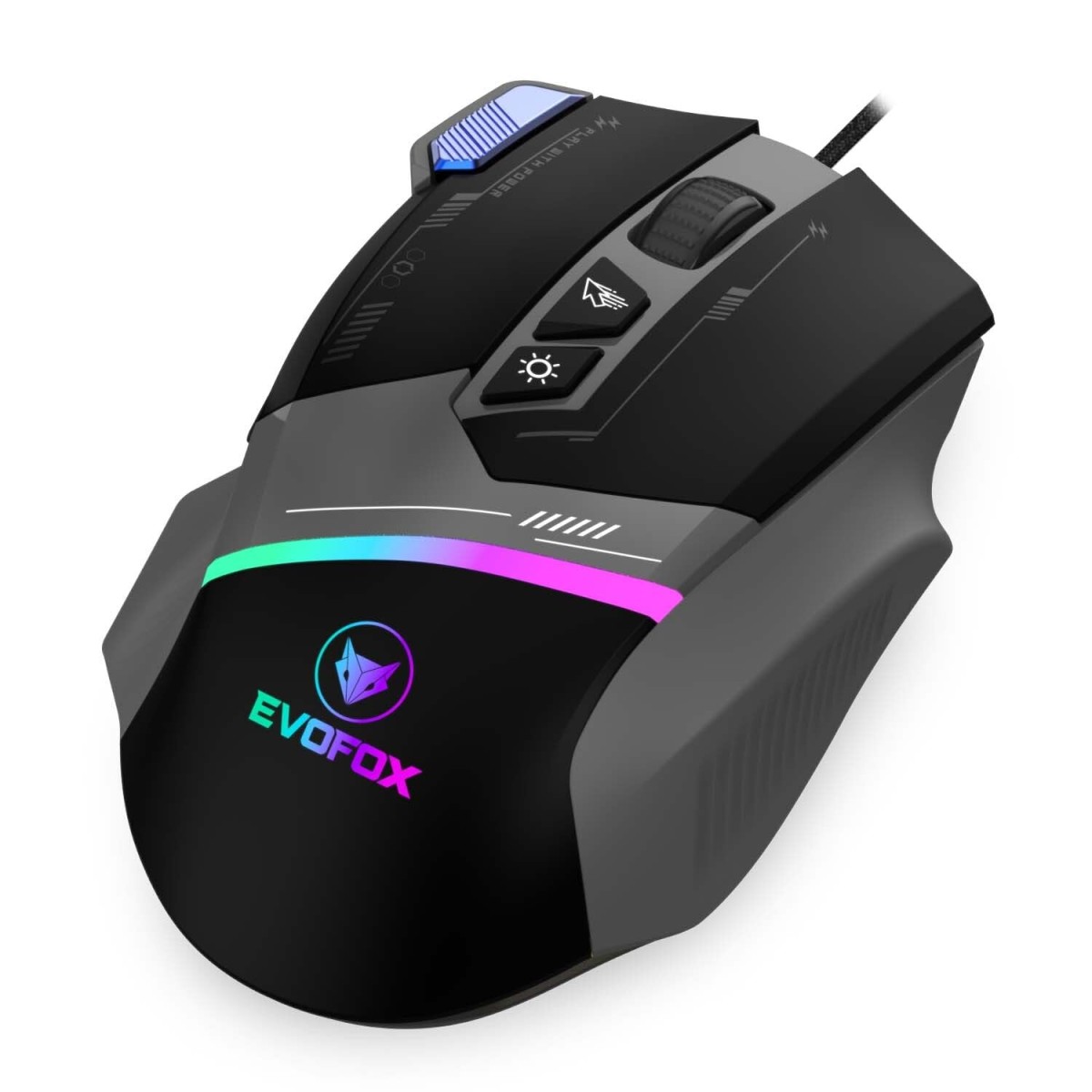 EvoFox Blaze Ultra Value 8 Button Programmable Gaming Mouse with 1000Hz Polling Rate | Gaming Grade DPI 200 to 12800 | Ultra-Responsive 7000fps | RGB Lights with Music sync Mode | Windows Software EvoFox Blaze Ultra Value 8 Button Programmable Gaming Mouse with 1000Hz Polling Rate | Gaming Grade DPI 200 to 12800 | Ultra-Responsive 7000fps | RGB Lights with Music sync Mode | Windows Software