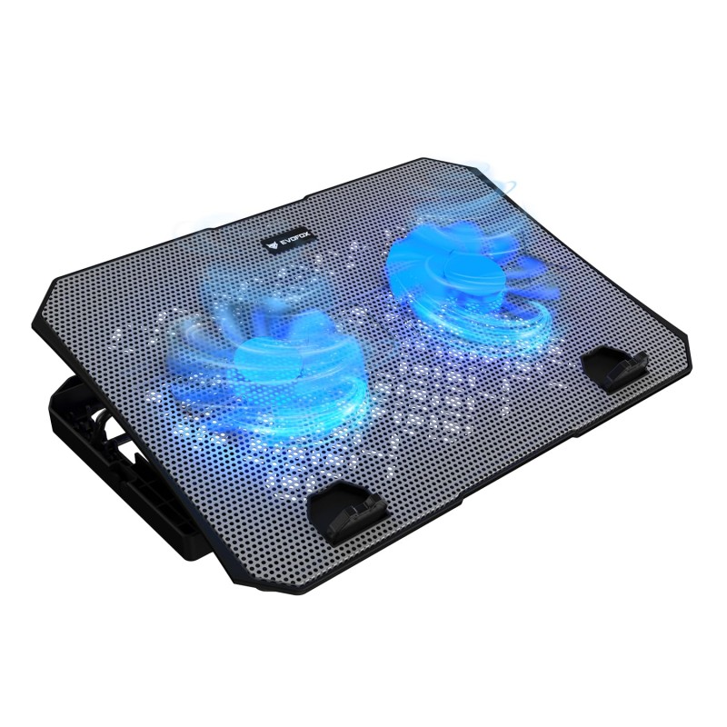 EvoFox Blizzard RGB Cooling Pad for Gaming Laptop with Transparent Upper Surface, 2 Large Fans, 8 Adjustable Angles, Edge RGB Lighting, Additional USB Port for Laptops up to 43.18 cm (17 inches) EvoFox Blizzard RGB Cooling Pad for Gaming Laptop with Transparent Upper Surface, 2 Large Fans, 8 Adjustable Angles, Edge RGB Lighting, Additional USB Port for Laptops up to 43.18 cm (17 inches)