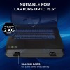 EvoFox Blizzard RGB Cooling Pad for Gaming Laptop with Transparent Upper Surface, 2 Large Fans, 8 Adjustable Angles, Edge RGB Lighting, Additional USB Port for Laptops up to 43.18 cm (17 inches) EvoFox Blizzard RGB Cooling Pad for Gaming Laptop with Transparent Upper Surface, 2 Large Fans, 8 Adjustable Angles, Edge RGB Lighting, Additional USB Port for Laptops up to 43.18 cm (17 inches)