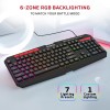 EvoFox Deathray v2 Pro Gaming Keyboard | Programmable Macro & Special Function Keys | 6 Zone RGB Backlighting | 19 Anti Ghosting Keys | Ergonomic Full Size Layout, Membrane Keys | Wired - Black EvoFox Deathray v2 Pro Gaming Keyboard | Programmable Macro & Special Function Keys | 6 Zone RGB Backlighting | 19 Anti Ghosting Keys | Ergonomic Full Size Layout, Membrane Keys | Wired - Black