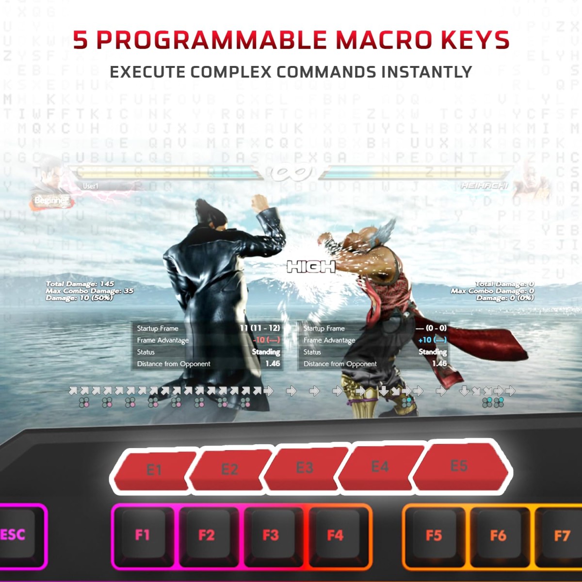 EvoFox Deathray v2 Pro Gaming Keyboard | Programmable Macro & Special Function Keys | 6 Zone RGB Backlighting | 19 Anti Ghosting Keys | Ergonomic Full Size Layout, Membrane Keys | Wired - Black EvoFox Deathray v2 Pro Gaming Keyboard | Programmable Macro & Special Function Keys | 6 Zone RGB Backlighting | 19 Anti Ghosting Keys | Ergonomic Full Size Layout, Membrane Keys | Wired - Black