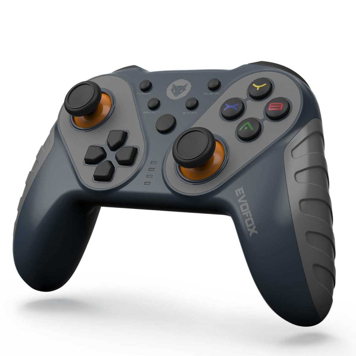 EvoFox Elite Ops Wireless Gamepad for Google/Android TV, 8+ Hrs Play, Zero Lag (12ft), USB Extender Included, Dusk Grey