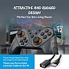 EvoFox Elite Ops Wireless Gamepad for Google TV and Android TV | 8+ Hours of Play Time | Zero Lag Connectivity Upto 12 Feet | USB Extender for TV Included | (Dusk Grey)