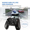 EvoFox Elite X Wired Gamepad for PC with 2 Programmable Macro Back Buttons, Adjustable Dual Vibration Motors,Turbo Mode,Analog Triggers, High Precision joysticks,Low Latency Plug and Play,Translucent Shell Controller for pc