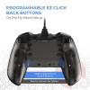 EvoFox Elite X Wired Gaming Controller for PC with 2 Programmable Macro Back Buttons, Adjustable Dual Vibration Motors,Turbo Mode,Analog Triggers, High Precision joysticks,Low Latency Plug and Play,Translucent Shell Controller for pc Black