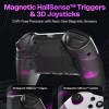 EvoFox Elite X2 Pro Gaming Controller for PC, Tri-Mode 2.4G/BT/Wired Gamepad, HallSense Magnetic Triggers & Joysticks, 1000Hz Polling, RGB, Replaceable JoySticks, Turbo Mode, 16h Battery (White)