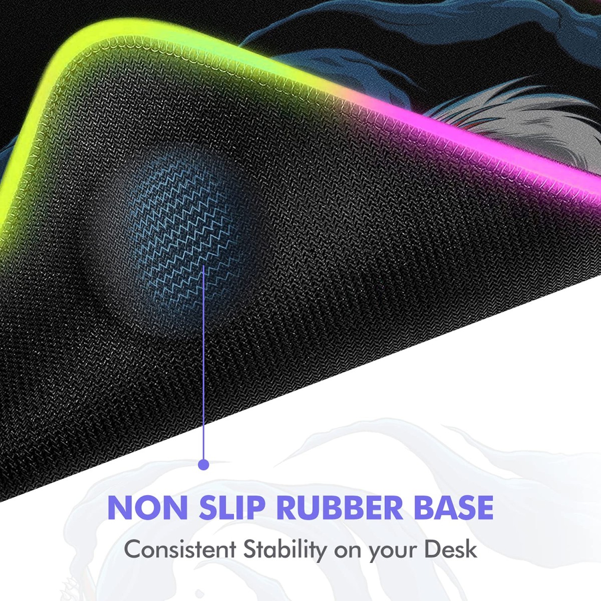 EvoFox Falcon LX35 Gaming Mouse Pad with 12 RGB Effects, Micro Textured Speed Surface, Non-Slip Rubber Base and Touch Controls