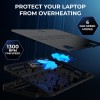 EvoFox Frost Plus Laptop Cooling Pad | Laptop Cooler Pad with Dual Fans, Blue LED Backlight, Iron Mesh Design, LCD Display, Adjustable Stand, Ultra-Quiet Dual USB Cooling Pad (Black) EvoFox Frost Plus Laptop Cooling Pad | Laptop Cooler Pad with Dual Fans, Blue LED Backlight, Iron Mesh Design, LCD Display, Adjustable Stand, Ultra-Quiet Dual USB Cooling Pad (Black)