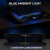 EvoFox Frost Plus Laptop Cooling Pad | Laptop Cooler Pad with Dual Fans, Blue LED Backlight, Iron Mesh Design, LCD Display, Adjustable Stand, Ultra-Quiet Dual USB Cooling Pad (Black) EvoFox Frost Plus Laptop Cooling Pad | Laptop Cooler Pad with Dual Fans, Blue LED Backlight, Iron Mesh Design, LCD Display, Adjustable Stand, Ultra-Quiet Dual USB Cooling Pad (Black)