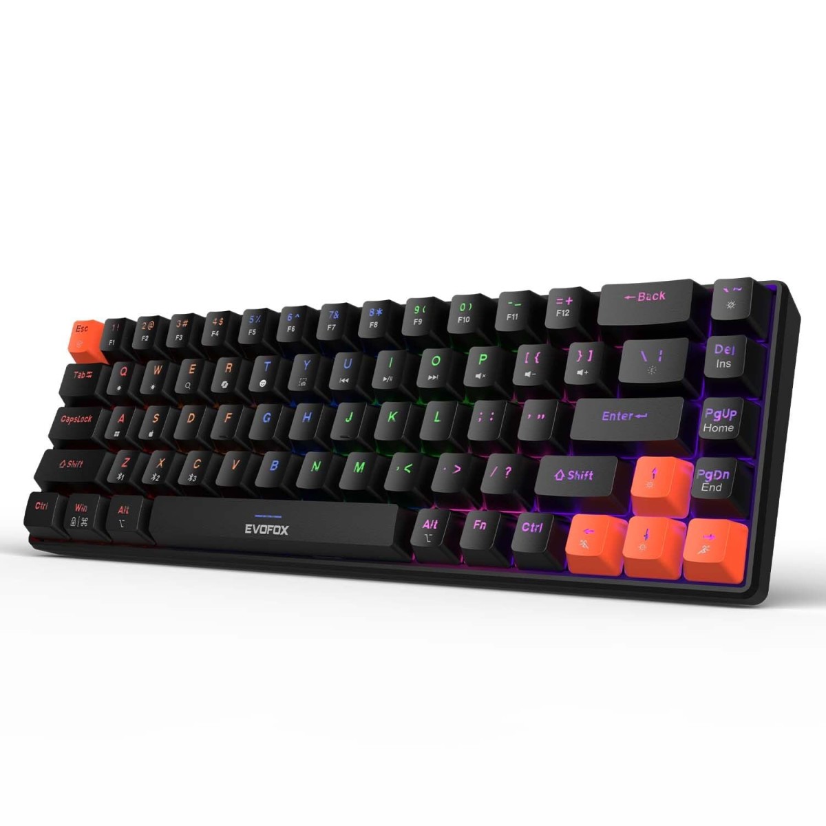 EvoFox Katana S Mini Wireless Mechanical Keyboard | Tri-Mode (3X BT, 2.4GHz & Wired) Connectivity | Hot-Swappable Red Switches | 68-Key Compact | Rainbow Backlight | Rechargeable Battery EvoFox Katana S Mini Wireless Mechanical Keyboard | Tri-Mode (3X BT, 2.4GHz & Wired) Connectivity | Hot-Swappable Red Switches | 68-Key Compact | Rainbow Backlight | Rechargeable Battery