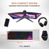 EvoFox Katana S Mini Wireless Mechanical Keyboard | Tri-Mode (3X BT, 2.4GHz & Wired) Connectivity | Hot-Swappable Red Switches | 68-Key Compact | Rainbow Backlight | Rechargeable Battery EvoFox Katana S Mini Wireless Mechanical Keyboard | Tri-Mode (3X BT, 2.4GHz & Wired) Connectivity | Hot-Swappable Red Switches | 68-Key Compact | Rainbow Backlight | Rechargeable Battery