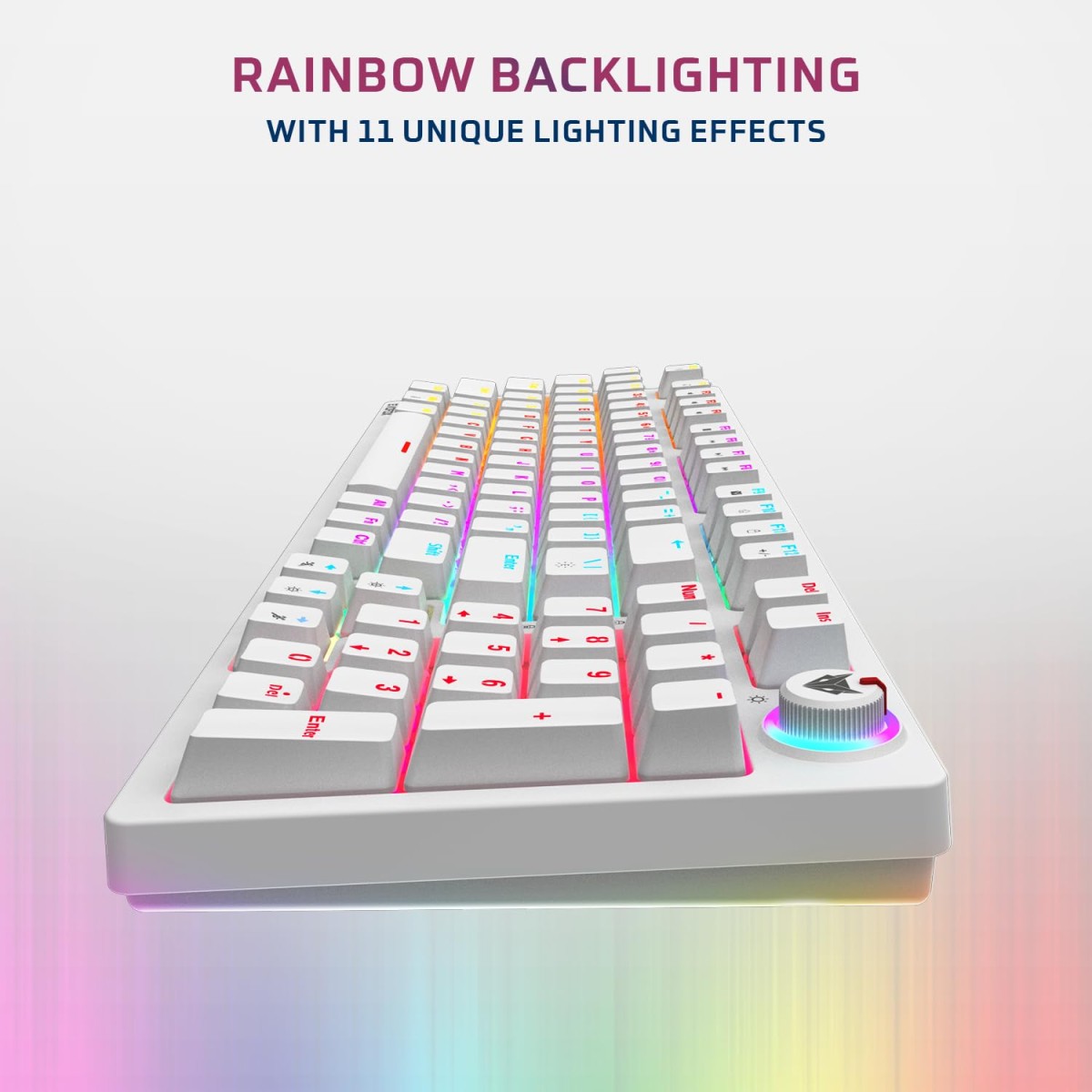 EvoFox Katana X2 FS Mechanical Gaming Keyboard | 3‑Pin Replaceable Silent Red Switches, Dynamic Backlighting, All Keys Anti‑Ghosting, Volume Knob, Copilot, Xbox Gamebar, Screenshot & More (White) EvoFox Katana X2 FS Mechanical Gaming Keyboard | 3‑Pin Replaceable Silent Red Switches, Dynamic Backlighting, All Keys Anti‑Ghosting, Volume Knob, Copilot, Xbox Gamebar, Screenshot & More (White)