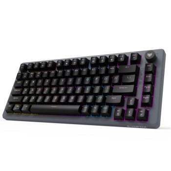 EvoFox Katana X2 TKL Wireless Mechanical Gaming Keyboard – Tri-Mode (BT/2.4G/Wired), Silent Red Switches, 1000Hz Polling Rate, Vivid and Dynamic Backlighting, 4000mAh Battery, Volume Knob (Black) EvoFox Katana X2 TKL Wireless Mechanical Gaming Keyboard – Tri-Mode (BT/2.4G/Wired), Silent Red Switches, 1000Hz Polling Rate, Vivid and Dynamic Backlighting, 4000mAh Battery, Volume Knob (Black)